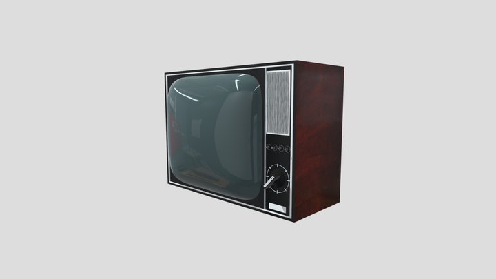 Old soviet retro tv 3D Model