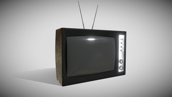Old Tv 1970 3D Model