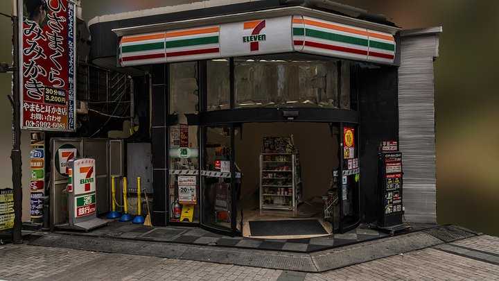 Japanese 7Eleven raw scan 3D Model