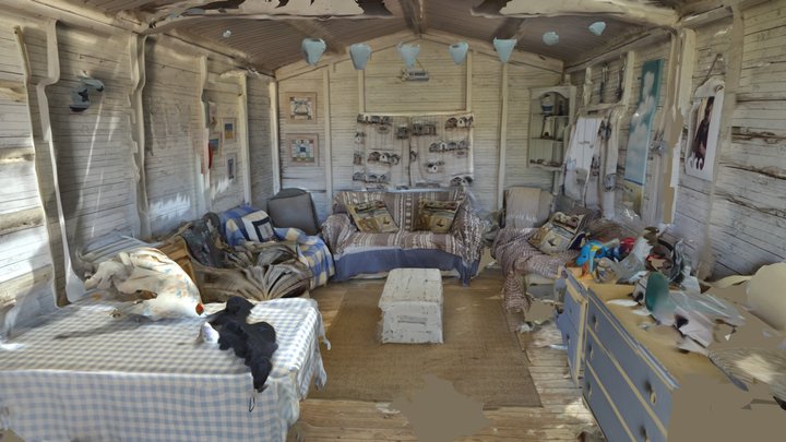 22 Blue Egg Beach Hut - Old Hunstanton - UK 3D Model