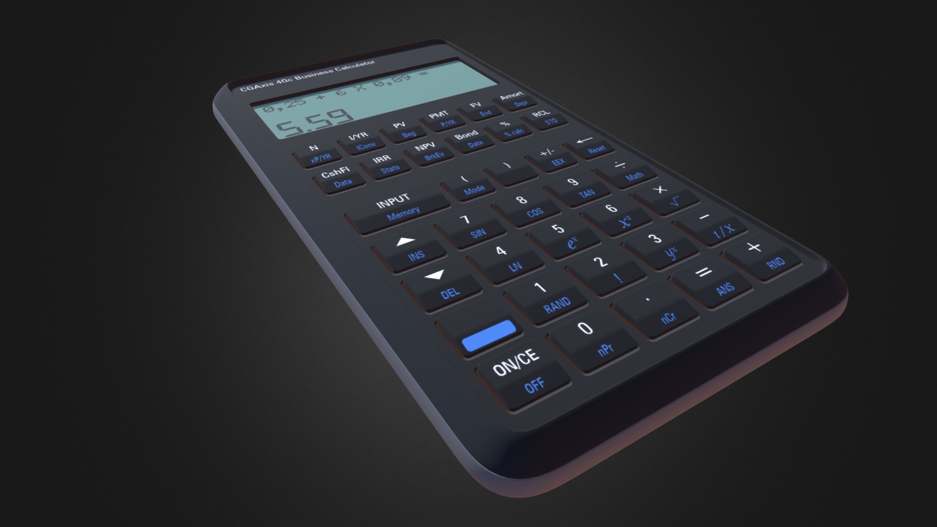 3D model Calculator 25 - This is a 3D model of the Calculator 25. The 3D model is about a calculator with a keyboard.