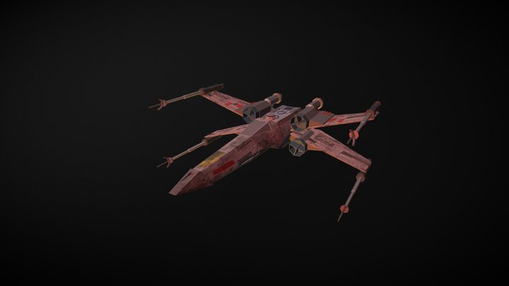 X-wing uvs texture 3D Model