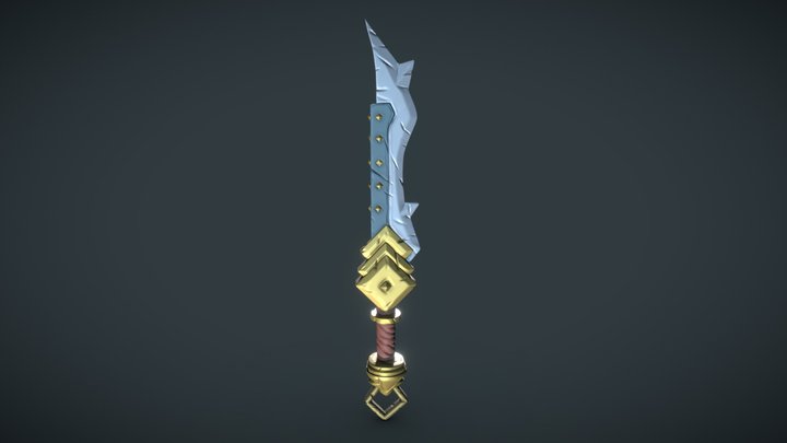 3D sword from concept art 3D Model