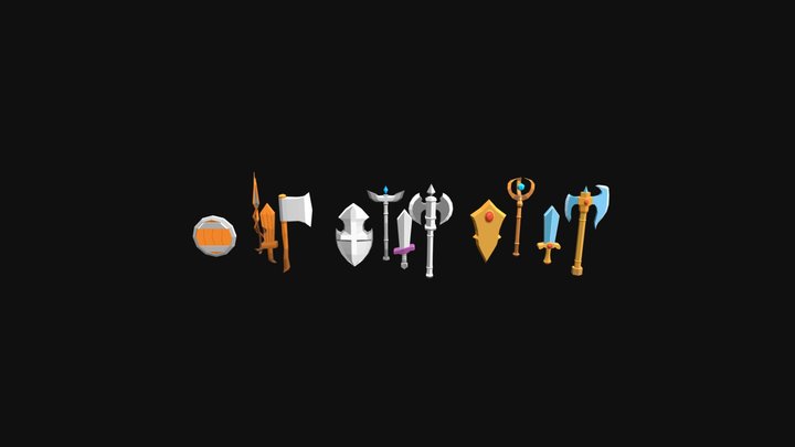 Basic weapon pack 3D Model