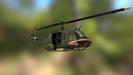 Huey Helicopter 3D Model