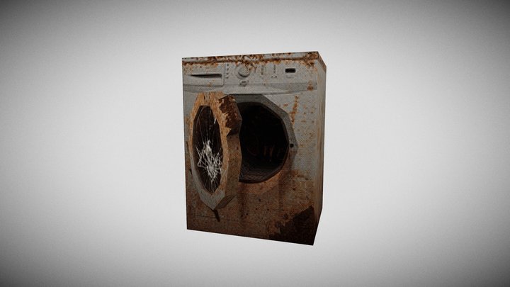 PSX Washing Machine - Dirty 3D Model