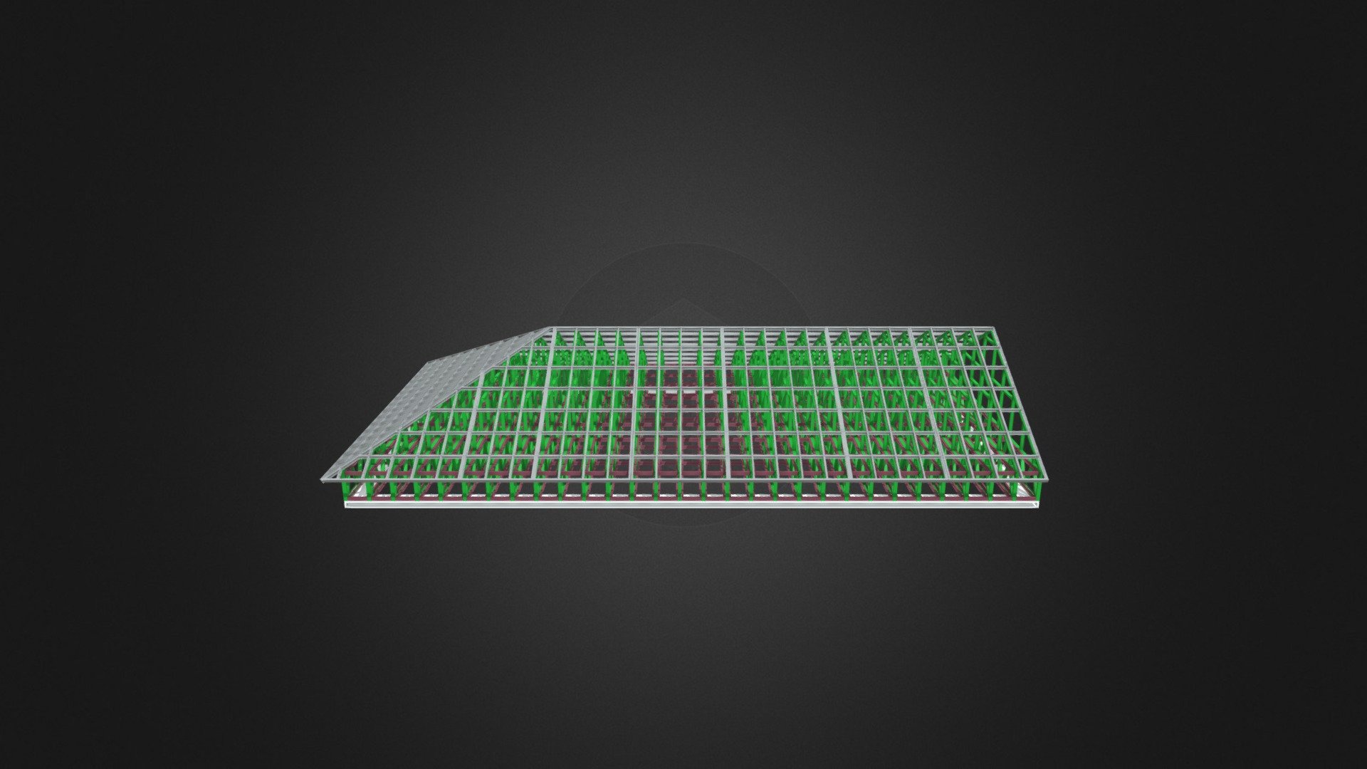 Кровля Спортзал - 3D model by Frame Factory (@lozenkow) [615d534 ...