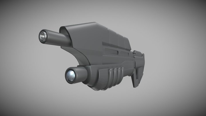 Halo:CE Assault Rifle 3D Model