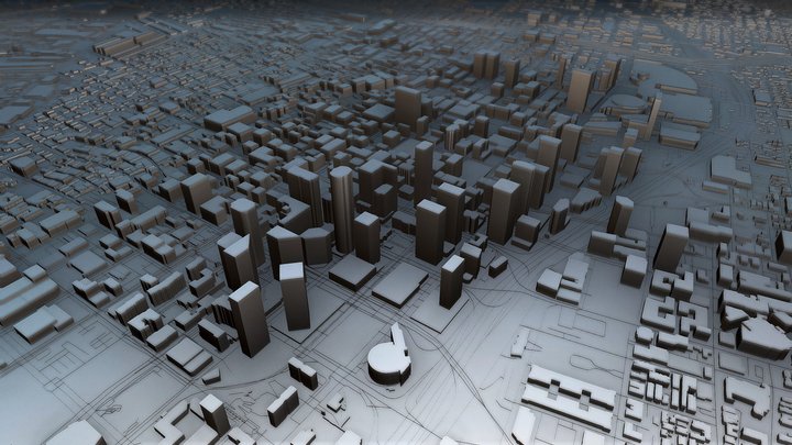 Los Angeles (Downtown), USA – Free 3D Model STL