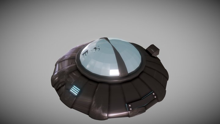 B Movie UFO 3D Model