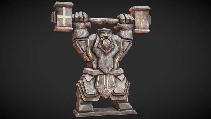 Dwarven Statue 3D Model