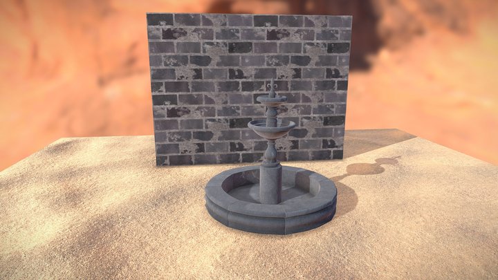 Tileables Textures - Sand, Concrete and Brick. 3D Model
