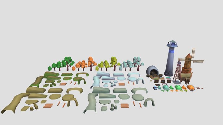 Race Forest Pack Preview 3D Model