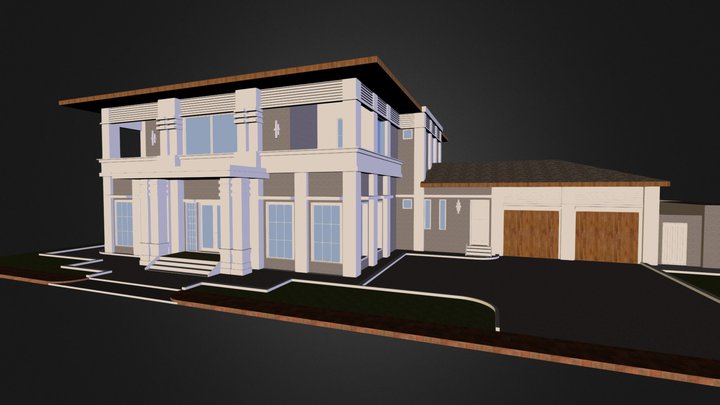 Art Deco House A 3D Model