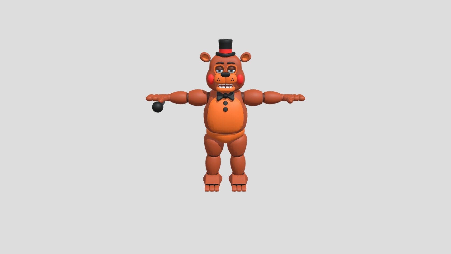 old freddy fnaf 2 3D model 3D printable