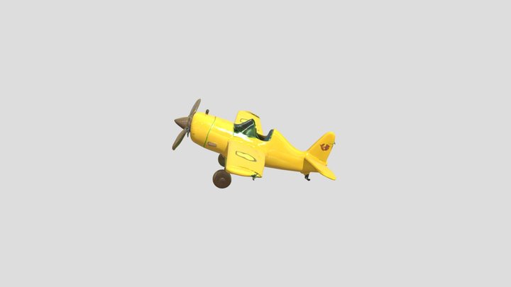 Yellow helicapter 3D Model