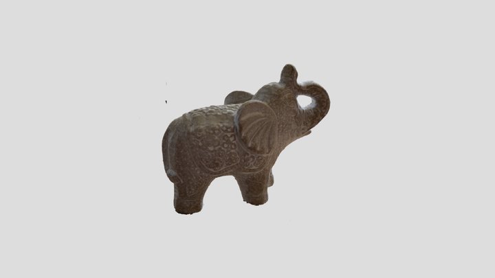 raw indian elephant decoration 3D Model