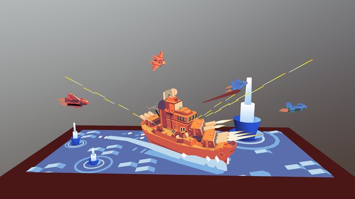 Battleship - Advance Wars Tribute 3D Model