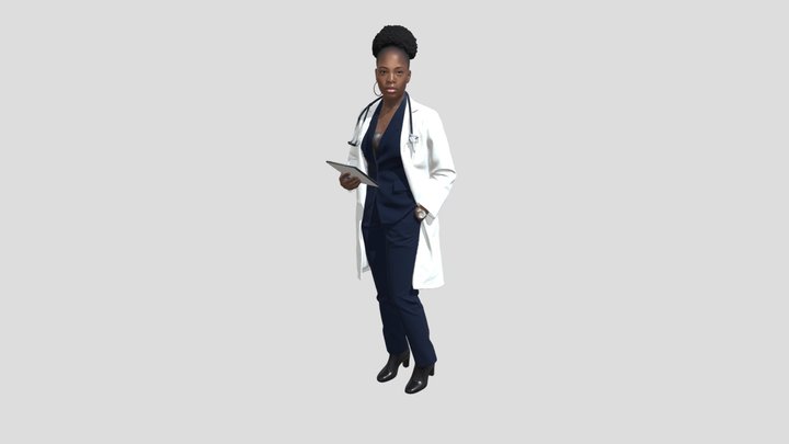 Navy-Clad Doctor – Kostenloses 3D-Modell STL