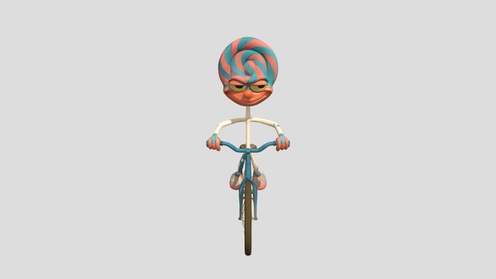 Pirulitoita Bicicletaire - Italian Brainrot 3D Model