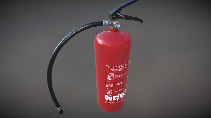 Fire Extinguisher PBR Game Ready 3D Model