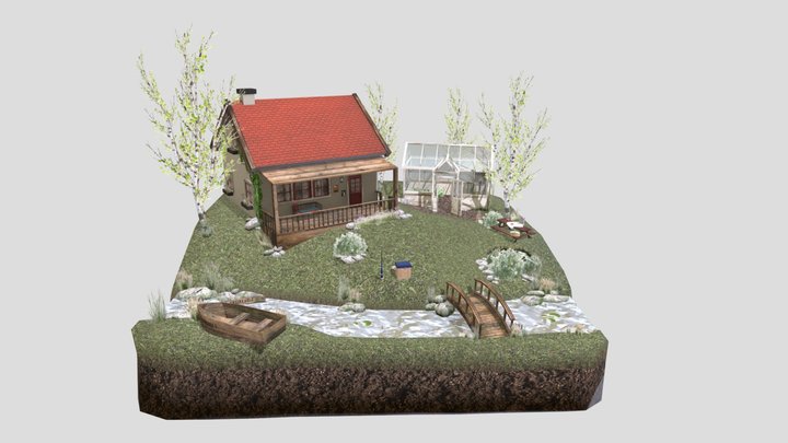DAE Diorama - Grandma's House 3D Model