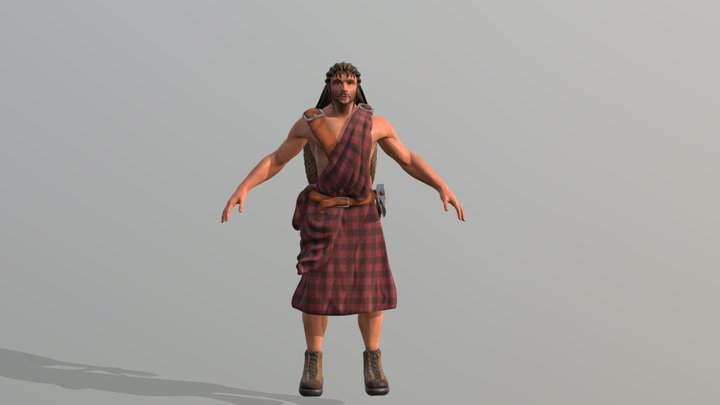Lumberjack A pose 3D Model