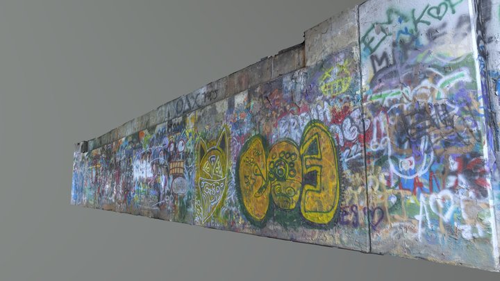Graffiti Wall 01 3D Model