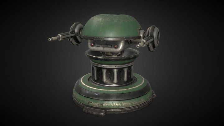 Robot Turret 3D Model