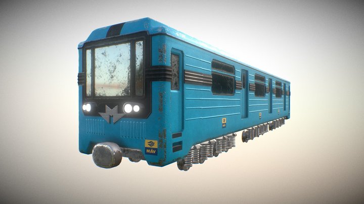 Underground Train Carriage 3D Model