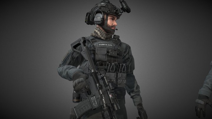 Task Force 121 captain 3D Model