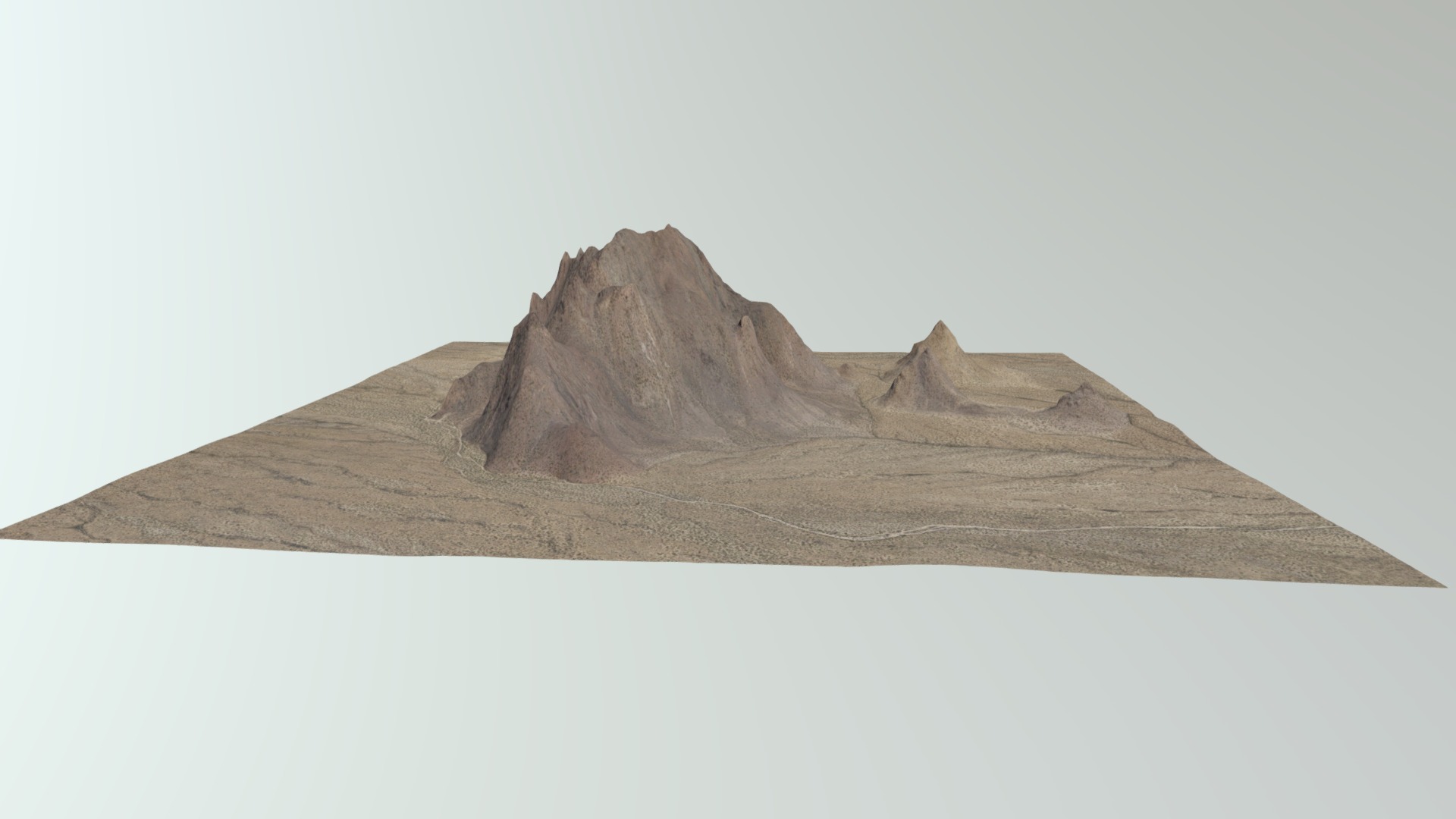 3D model Desert Mountain - This is a 3D model of the Desert Mountain. The 3D model is about a pyramid with a white background.