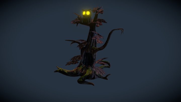 Angry Tree animations 3D Model