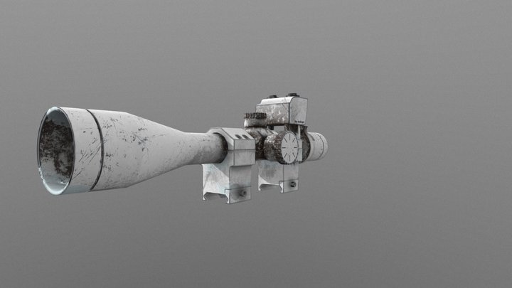 Optic scope in winter style 3D Model
