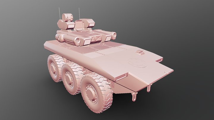 Сommand and staff vehicle HWM-6A 3D Model