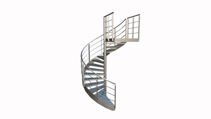 Spiral Stair-1 3D Model