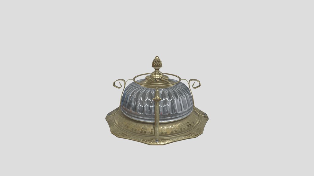 1910 Cut Glass Electric Dome Light