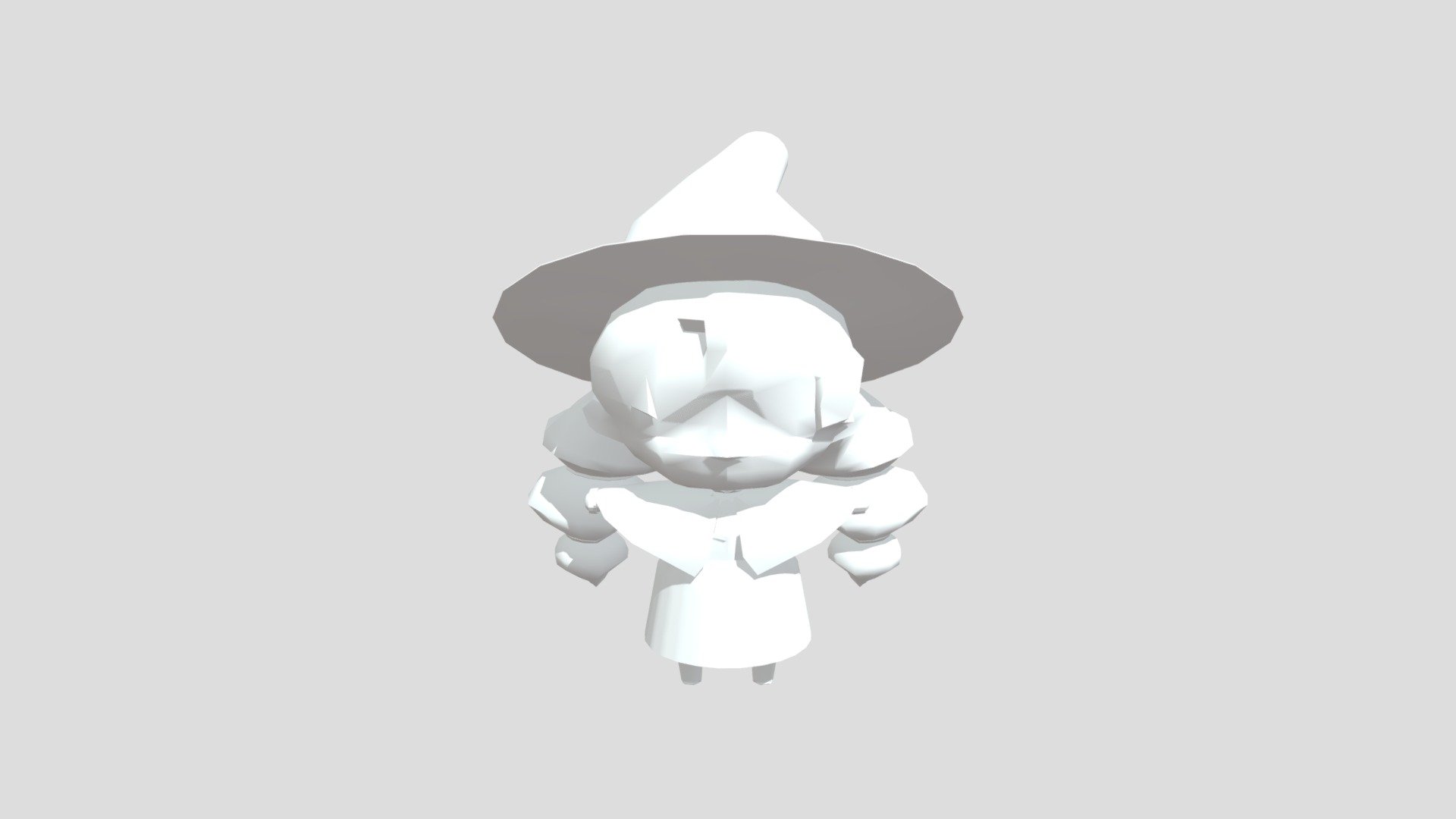 Ellie Little Witch in the Woods Low Poly STL