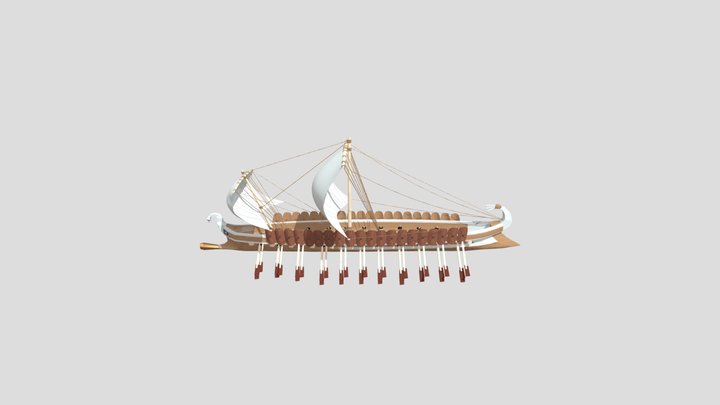 Roman Quadrireme 3D Model