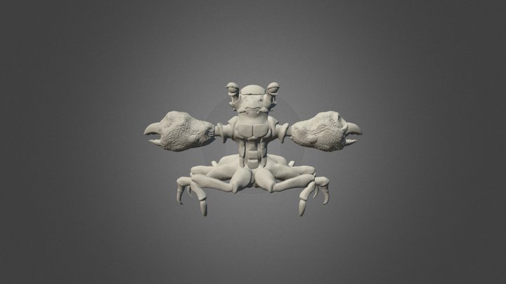 Crab Antropomorphic By Jasmin Eustache 3D Model