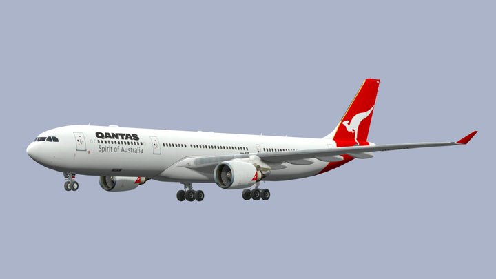 Qantas Airbus A330-303 – Modello 3D gratuito STL