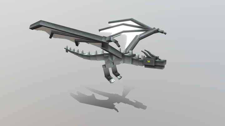 Minecraft dragon - Free - Black and white 3D Model