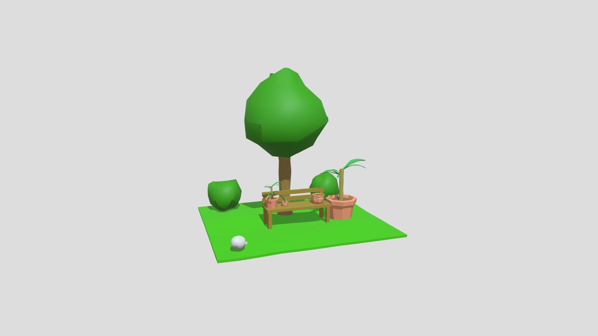 jardin - 3D model by ivan.cuapa [61775f1] - Sketchfab