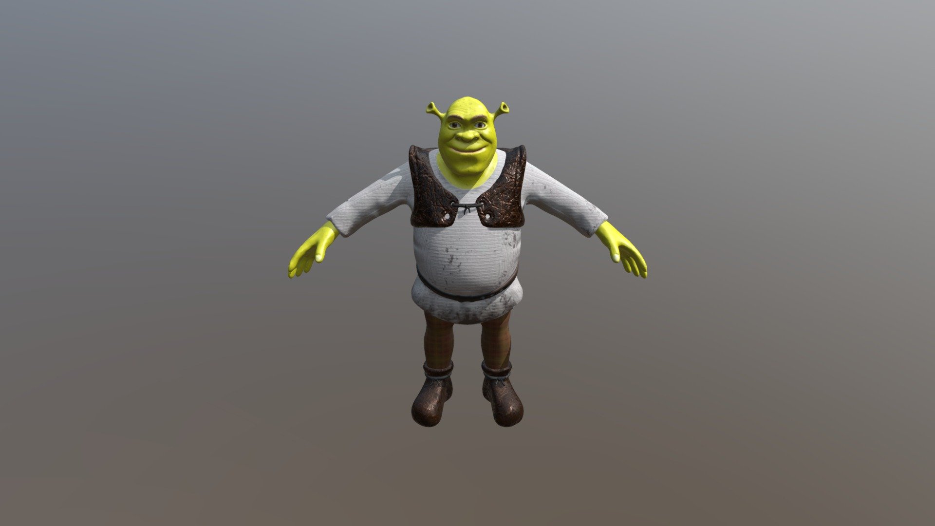 Shrek T pose | Metal Print