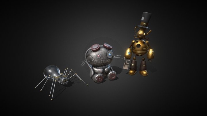 №1 персонажи (tex) #RobolabChallenge2021 3D Model