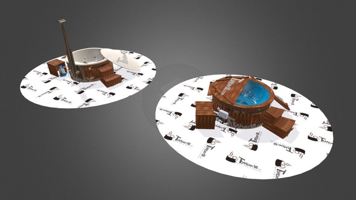 FIBERGLASS HOT TUB WELLNESS ROYAL 3D Model