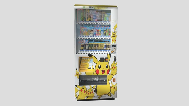 Japanese Pikachu Vending Machine 3D Model