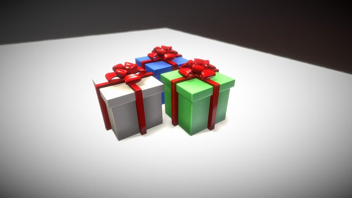 CHRISTMAS GIFT BOXS 3D Model