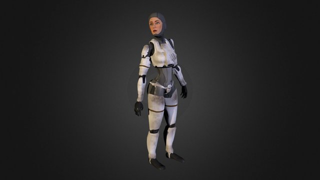Woman in Space Suit 3D Model
