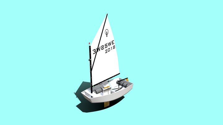 Race Optimist Boat 3D Model